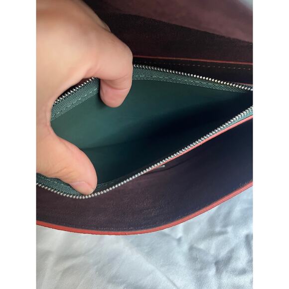 Celine Diamond envelope clutch green and blue - Picture 6 of 16